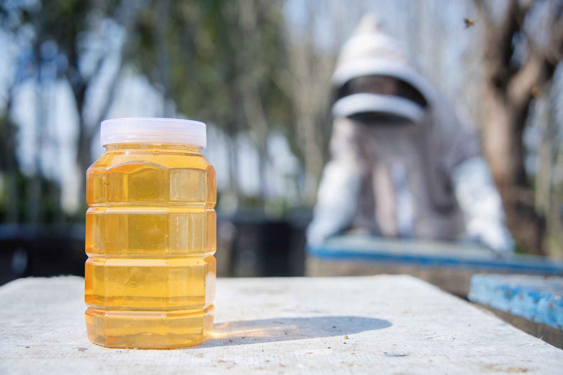 bottle of honey
